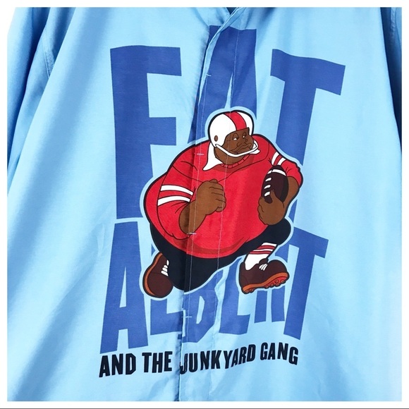 Vintage Platinum FUBU Fat Albert and the Junkyard Gang Button Down Shirt Size XL - Picture 5 of 12